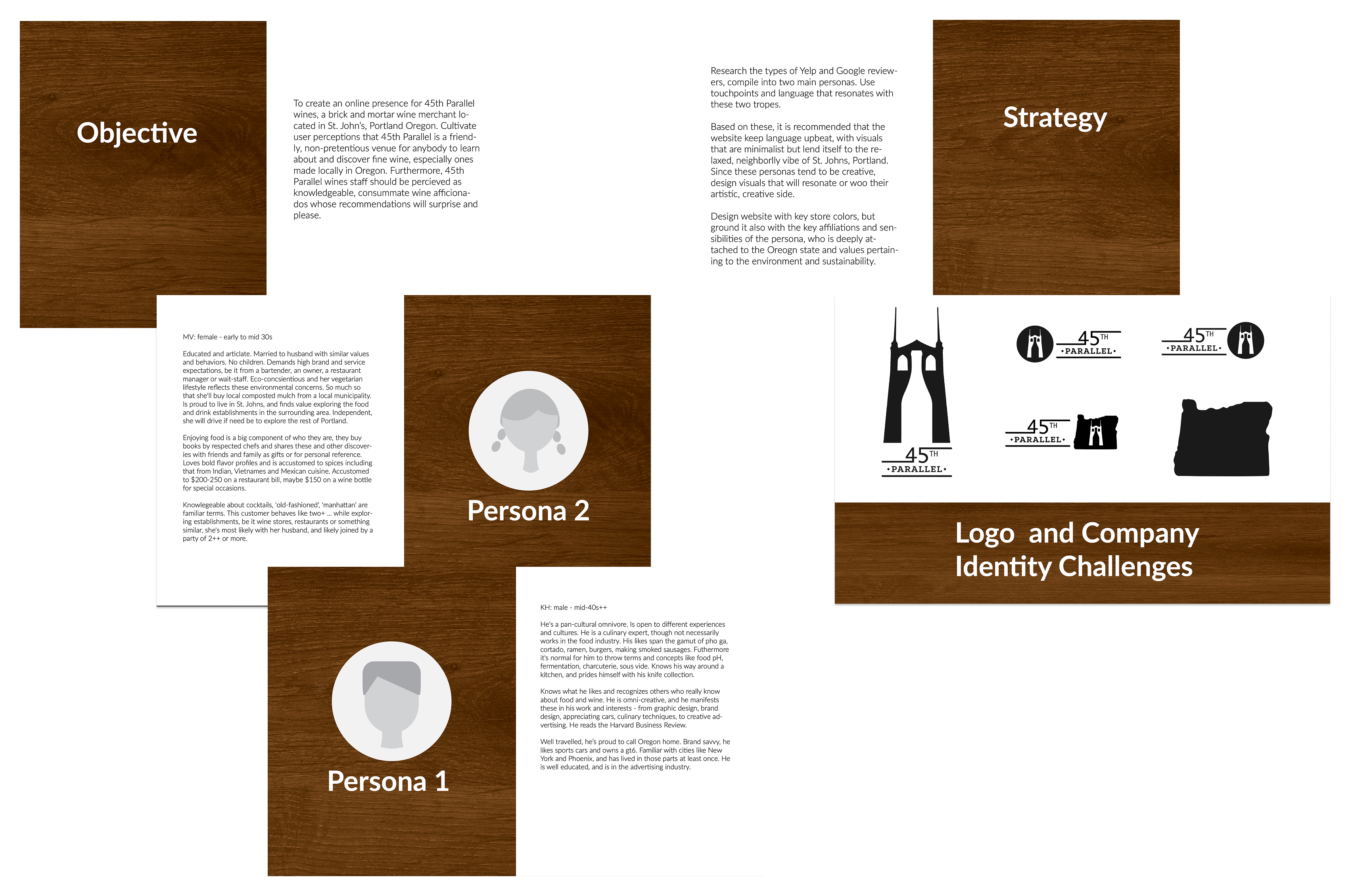 screenshots of moodboard pages